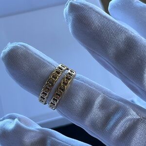 18k Gold Plated Stainless Steel Chain Link Ring